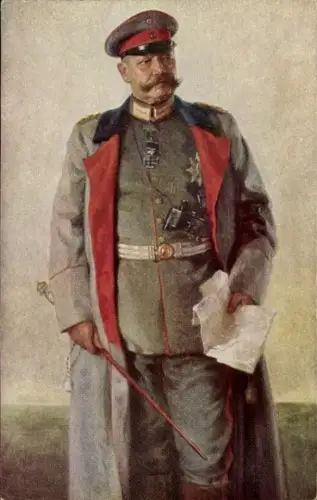 Künstler Ak Petersen, Walter, Generalfeldmarschall Paul von Hindenburg
