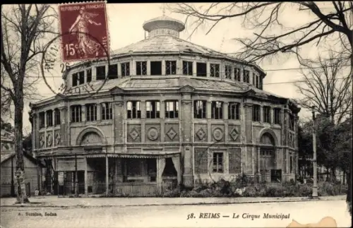 Ak Reims Marne, Le Cirque Municipal