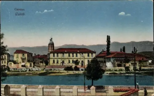 Ak Skopje Üsküb Mazedonien, Teilansicht