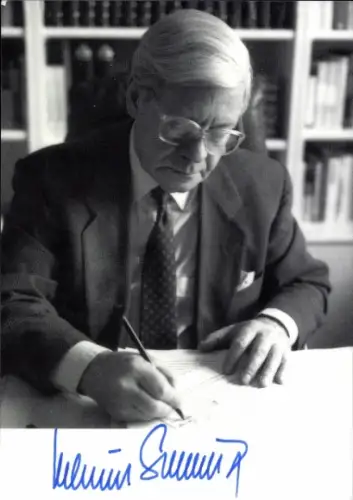 Foto Helmut Schmidt, Bundesminister der Finanzen, Stellv. Vorsitzender der SPD, Bundeskanzler