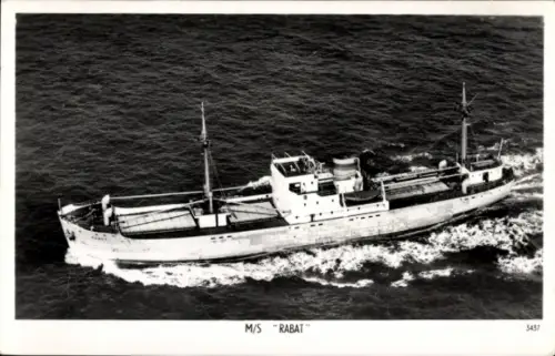 Ak Schiff M/S Rabat, Oldenburg-Portugiesische Dampfschiffs-Reederei Kusen