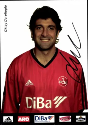 Autogrammkarte Fußballer Oktay Derelioglu, 1. FC Nürnberg, Autogramm