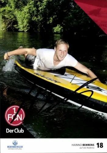 Autogrammkarte Fußballer Hanno Behrens, 1. FC Nürnberg, Autogramm