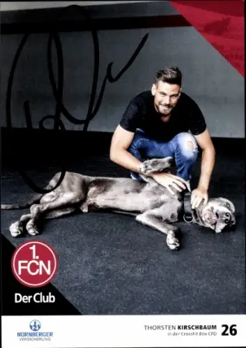 Autogrammkarte Fußballer Thorsten Kirschbaum, 1. FC Nürnberg, Autogramm