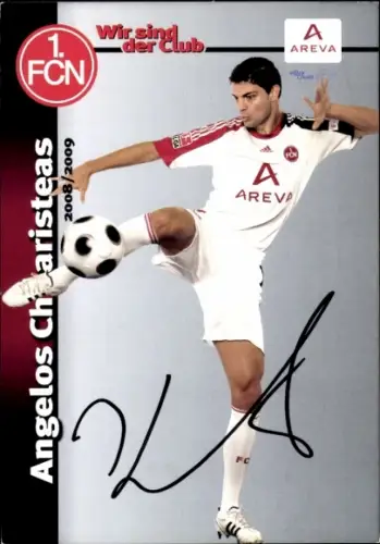 Autogrammkarte Fußballer Angelos Charisteas, 1. FC Nürnberg, Autogramm
