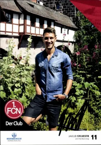 Autogrammkarte Fußballer Jakub Sylvestr, 1. FC Nürnberg, Autogramm