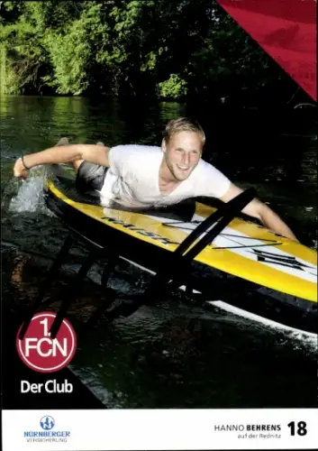 Autogrammkarte Fußballer Hanno Behrens, 1. FC Nürnberg, Autogramm