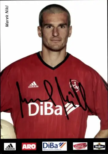 Autogrammkarte Fußballer Marek Nikl, 1. FC Nürnberg, Autogramm