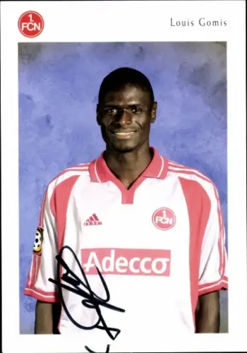Autogrammkarte Fußballer Louis Gomis, 1. FC Nürnberg, Autogramm