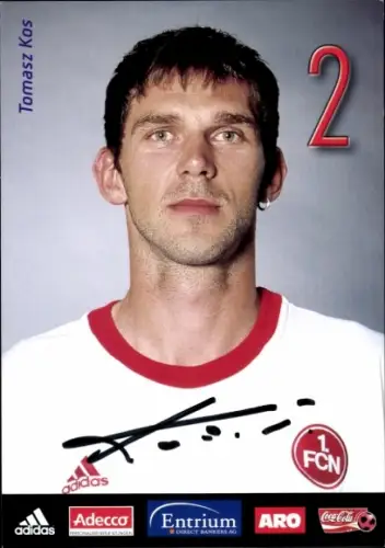 Autogrammkarte Fußballer Tomasz Kos, 1. FC Nürnberg, Autogramm
