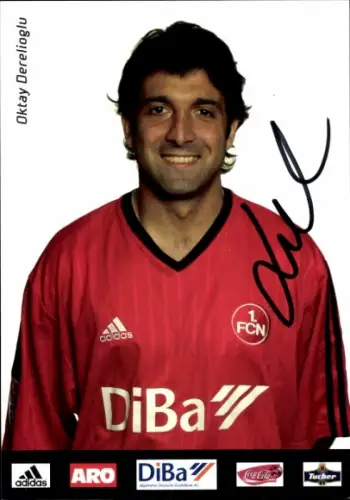 Autogrammkarte Fußballer Oktay Derelioglu, 1. FC Nürnberg, Autogramm