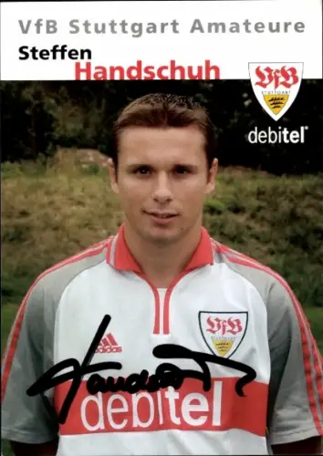 Autogrammkarte Fußballer Steffen Handschuh, VfB Stuttgart, Autogramm