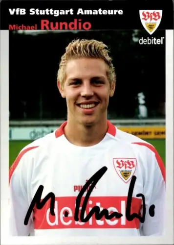 Autogrammkarte Fußballer Michael Rundio, VfB Stuttgart, Autogramm