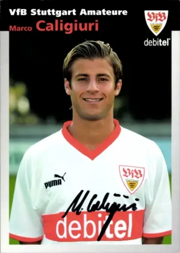 Autogrammkarte Fußballer Marco Caligiuri, VfB Stuttgart, Autogramm