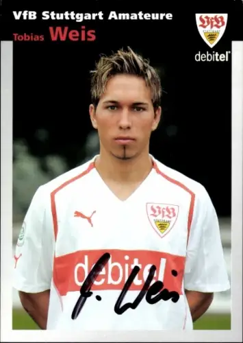 Autogrammkarte Fußballer Tobias Weis, VfB Stuttgart, Autogramm