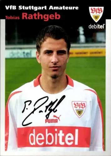 Autogrammkarte Fußballer Tobias Rathgeb, VfB Stuttgart, Autogramm