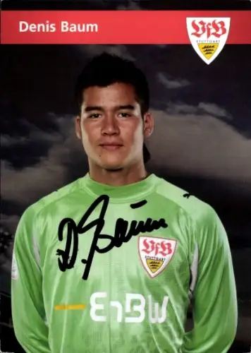 Autogrammkarte Fußballer Denis Baum, VfB Stuttgart, Autogramm