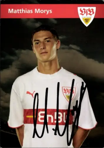 Autogrammkarte Fußballer Matthias Morys, VfB Stuttgart, Autogramm