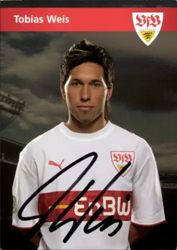 Autogrammkarte Fußballer Tobias Weis, VfB Stuttgart, Autogramm