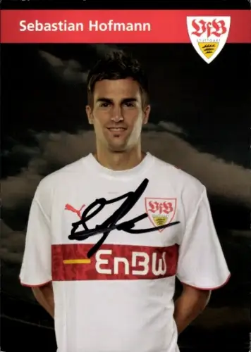 Autogrammkarte Fußballer Sebastian Hofmann, VfB Stuttgart, Autogramm