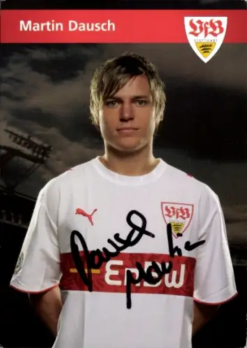 Autogrammkarte Fußballer Martin Dausch, VfB Stuttgart, Autogramm