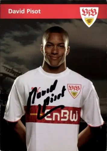 Autogrammkarte Fußballer David Pisot, VfB Stuttgart, Autogramm