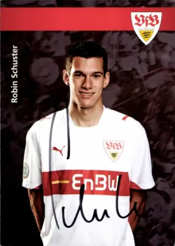 Autogrammkarte Fußballer Robin Schuster, VfB Stuttgart, Autogramm