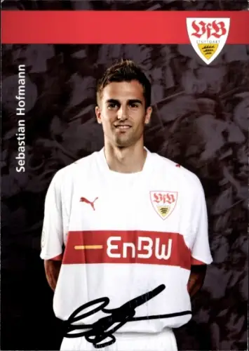Autogrammkarte Fußballer Sebastian Hofmann, VfB Stuttgart, Autogramm
