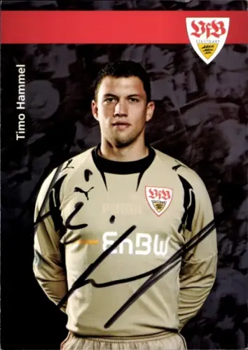 Autogrammkarte Fußballer Timo Hammel, VfB Stuttgart, Autogramm