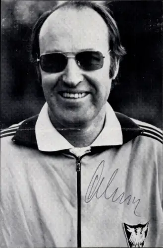 Foto Porträt eines Mannes, Sportler?, Autogramm