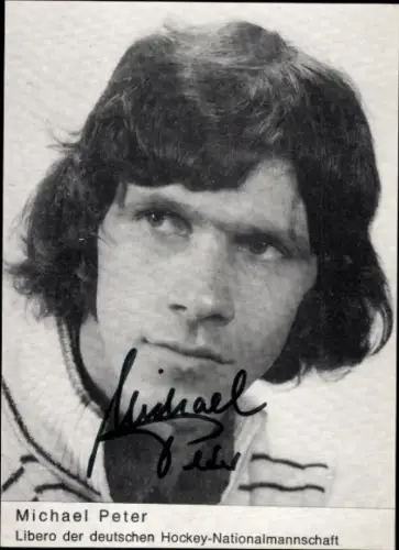 Foto Hockeyspieler Michael Peter, Autogramm