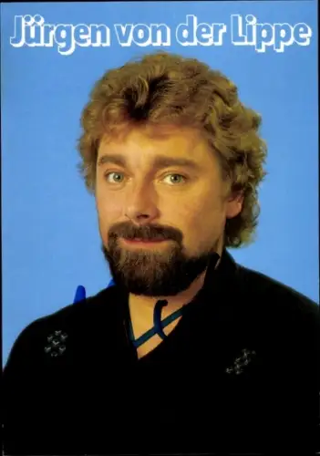Autogrammkarte Moderator und Sänger Jürgen von der Lippe, Portrait, Autogramm