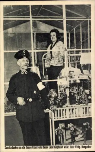 Ak Hungerkünstlerin Hanne Lore Bunghardt, Hungerkur