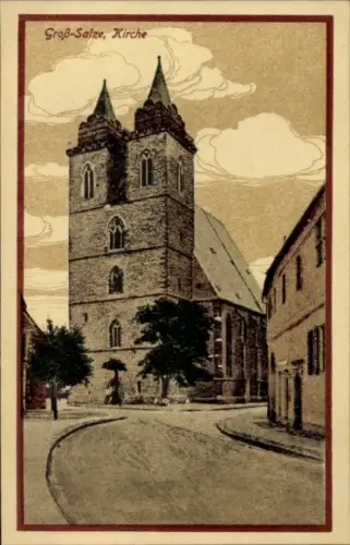 Ak Groß Salze Salzelmen Schönebeck an der Elbe, Kirche