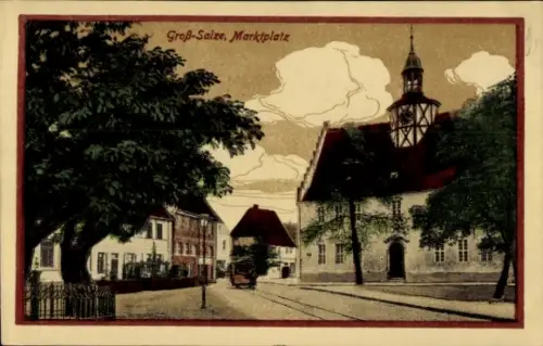 Ak Groß Salze Salzelmen Schönebeck an der Elbe, Marktplatz