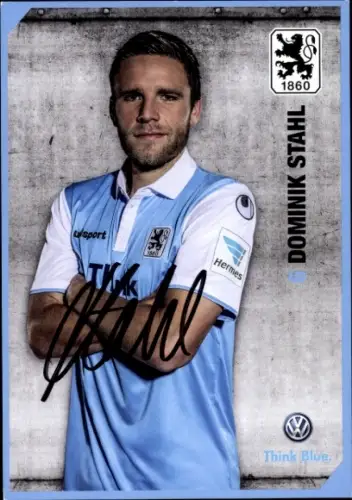 Autogrammkarte Fußballer Dominik Stahl, TSV 1860 München, Autogramm
