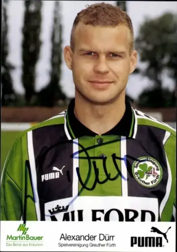 Autogrammkarte Fußballer Alexander Dürr, SpVgg Greuther Fürth, Autogramm