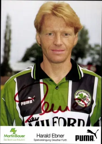 Autogrammkarte Fußballer Harald Ebner, SpVgg Greuther Fürth, Autogramm