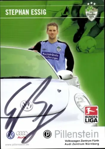 Autogrammkarte Fußballer Stephan Essig, SpVgg Greuther Fürth, Autogramm