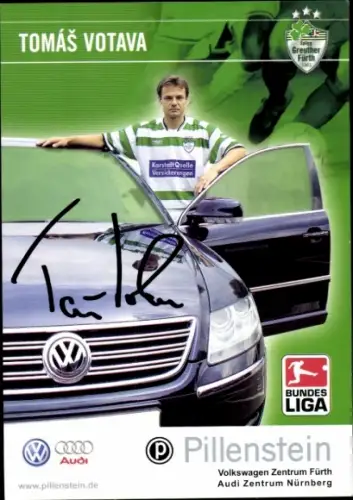 Autogrammkarte Fußballer Tomás Votava, SpVgg Greuther Fürth, Autogramm