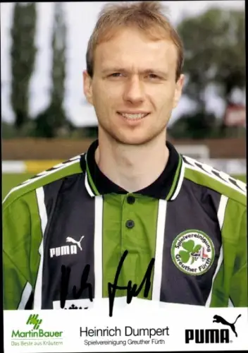 Autogrammkarte Fußballer Heinrich Dumpert, SpVgg Greuther Fürth, Autogramm