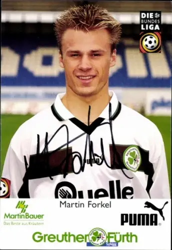 Autogrammkarte Fußballer Martin Forkel, SpVgg Greuther Fürth, Autogramm