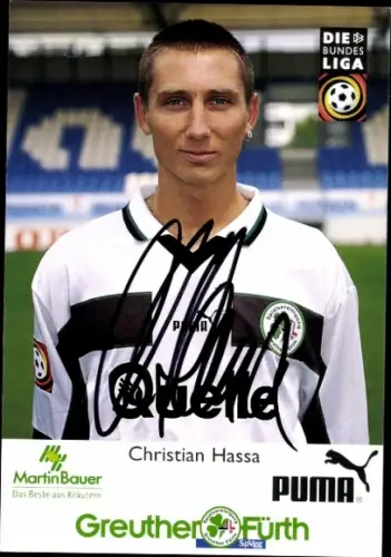 Autogrammkarte Fußballer Christian Hassa, SpVgg Greuther Fürth, Autogramm