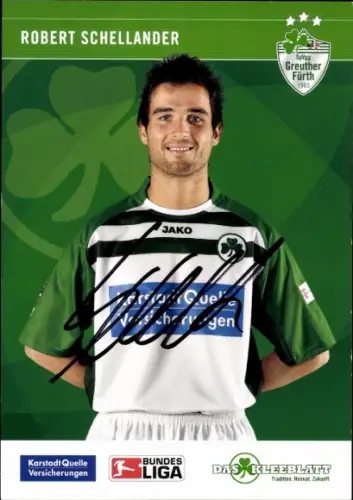 Autogrammkarte Fußballer Robert Schellander, SpVgg Greuther Fürth, Autogramm