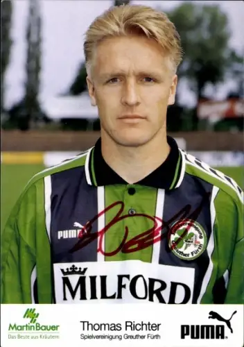 Autogrammkarte Fußballer Thomas Richter, SpVgg Greuther Fürth, Autogramm