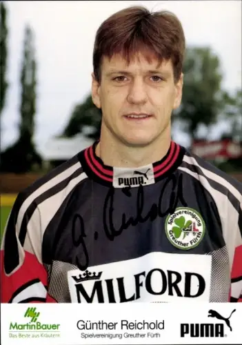 Autogrammkarte Torwarttrainer Günther Reichold, SpVgg Greuther Fürth, Autogramm