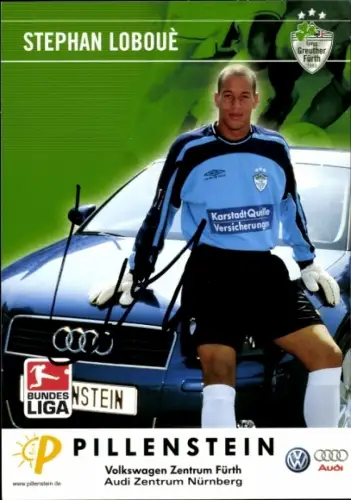 Autogrammkarte Fußballer Stephan Lobouè, SpVgg Greuther Fürth, Autogramm