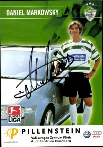 Autogrammkarte Fußballer Daniel Markowsky, SpVgg Greuther Fürth, Autogramm