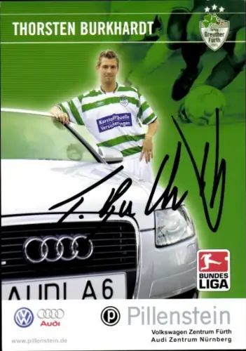 Autogrammkarte Fußballer Thorsten Burkhardt, SpVgg Greuther Fürth, Autogramm