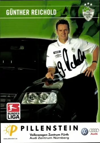 Autogrammkarte Torwarttrainer Günther Reichold, SpVgg Greuther Fürth, Autogramm